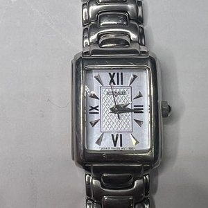 Preowned Wittnauer 9B01 Silver Dial Rectangle Women's Swiss Quartz Watch